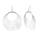 Silver 925 Circle Shaped Multi-Wire Dangling Earrings - STE00789 | Silver Palace Inc.
