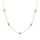 Silver 925 Gold Plated Chain Necklace with CZ - STP00863GP | Silver Palace Inc.