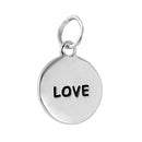 Silver 925 Small 'LOVE' Pendant - STP01107 | Silver Palace Inc.