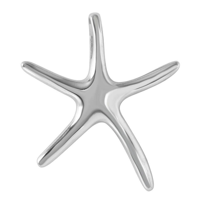 Silver 925 Small Starfish Shaped Pendant - STP01161 | Silver Palace Inc.