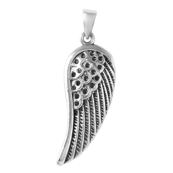 Silver 925 Stylized Wing Pendant - STP01291 | Silver Palace Inc.