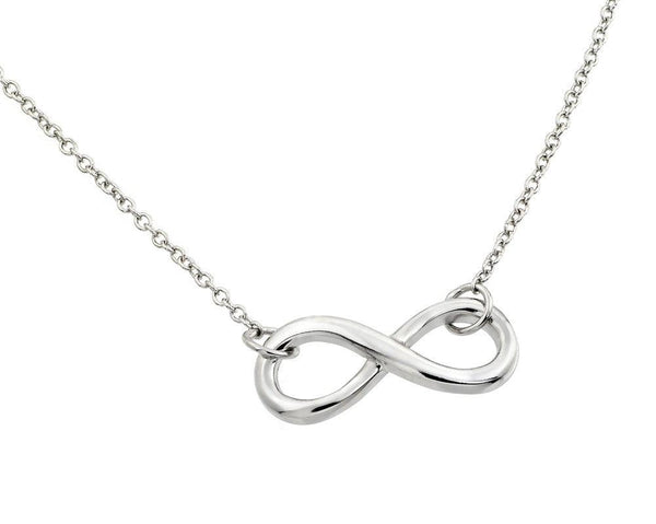 Silver 925 Rhodium Plated Infinity Pendant Necklace - STP01373 | Silver Palace Inc.