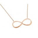 Silver 925 Rose Gold Plated Infinity Pendant Necklace - STP01388RGP | Silver Palace Inc.