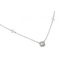 Silver 925 Rhodium Plated Clear CZ Pendant Necklace - STP01424 | Silver Palace Inc.