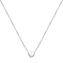 Silver 925 Rhodium Plated Small Heart Necklace - STP01543 | Silver Palace Inc.