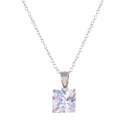 Silver 925 Rhodium Plated CZ Stone Necklace - STP01631RH | Silver Palace Inc.