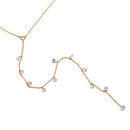 Silver 925 Rose Gold Plated Drop CZ Necklace - STP01670RGP | Silver Palace Inc.