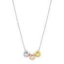 Rhodium Plated 925 Sterling Silver Multicolor Horseshoe Necklace  - STP01799 | Silver Palace Inc.
