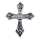 Closeout-Silver 925 Rhodium Plated Skull Cross Pendant - STPM00003 | Silver Palace Inc.
