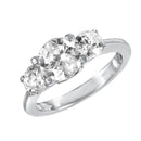 Silver 925 Rhodium and Gold Plated Infinity CZ Past Present Future Ring - STR00195 | Silver Palace Inc.