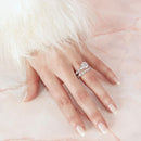 Silver 925 Rhodium Plated CZ Stackable Engagement Ring Set - STR00198