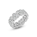 Closeout-Silver 925 Rhodium Plated 2 Princess Cut CZ Ring - STR00245 | Silver Palace Inc.