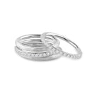 Anillo de plata de ley 925 rodiada con circonitas - STR00517