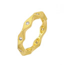 Silver 925 Gold Plated Infinity Clear CZ Ring - STR00879 | Silver Palace Inc.