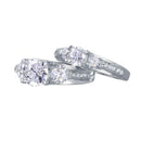 Rhodium Plated 925 Sterling Silver Stackable CZ Rings - STR01018