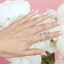 Anillo espiral de circonitas cúbicas en plata de ley 925 rodiada - STR01063