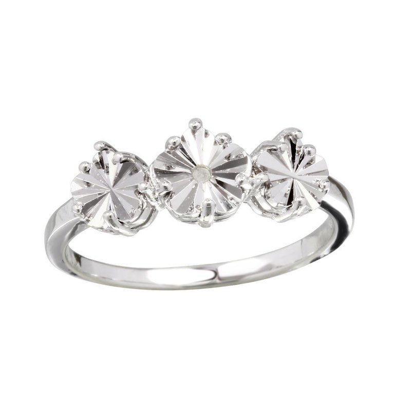 Silver 925 Diamond Cut Past Present Future Ring - STR01085 | Silver Palace Inc.