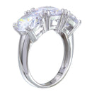 Anillo de plata de ley 925 rodiada con 3 circonitas - STR01093