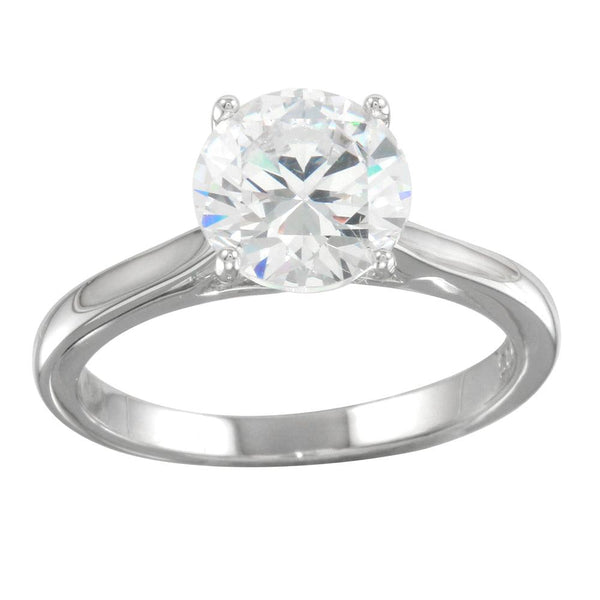 Silver 925 Rhodium Plated CZ Stone Ring - STR01094 | Silver Palace Inc.