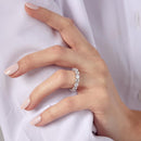 Rhodium Plated 925 Sterling Silver CZ Eternity Ring - STR01100