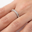 Rhodium Plated 925 Sterling Silver Eternity Pave CZ Ring - STR01123