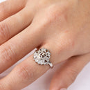 Rhodium Plated 925 Sterling Silver 15 Ring with CZ - TMR00005
