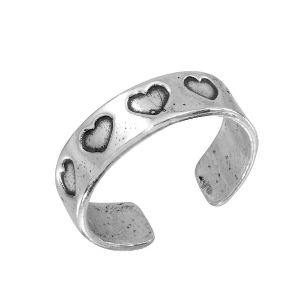Silver 925 Heart Adjustable Toe Ring - TR110-A | Silver Palace Inc.