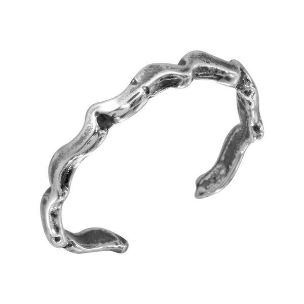 Silver 925 Wave Design Adjustable Toe Ring - TR121-A | Silver Palace Inc.