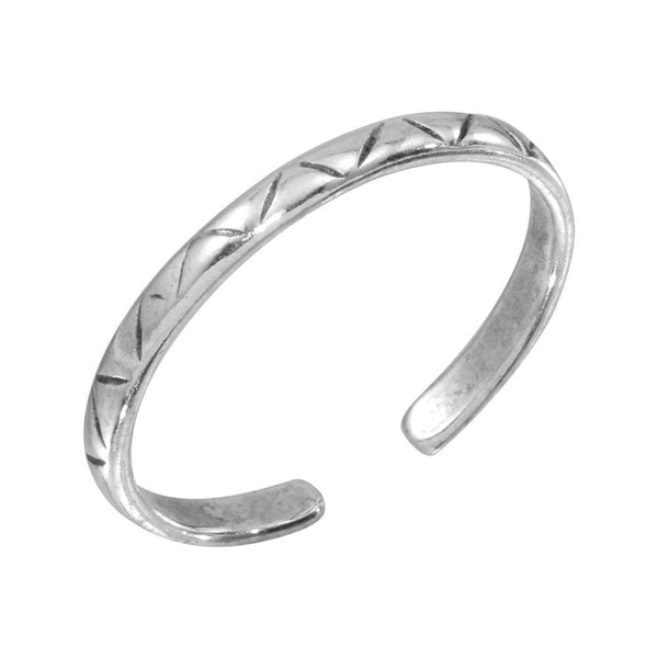 Silver 925 Triangle Pattern Adjustable Toe Ring - TR139-A | Silver Palace Inc.