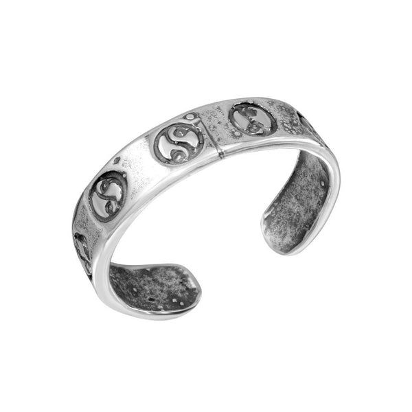 Silver 925 Multi Yin-Yang Design Toe Ring - TR157-A | Silver Palace Inc.
