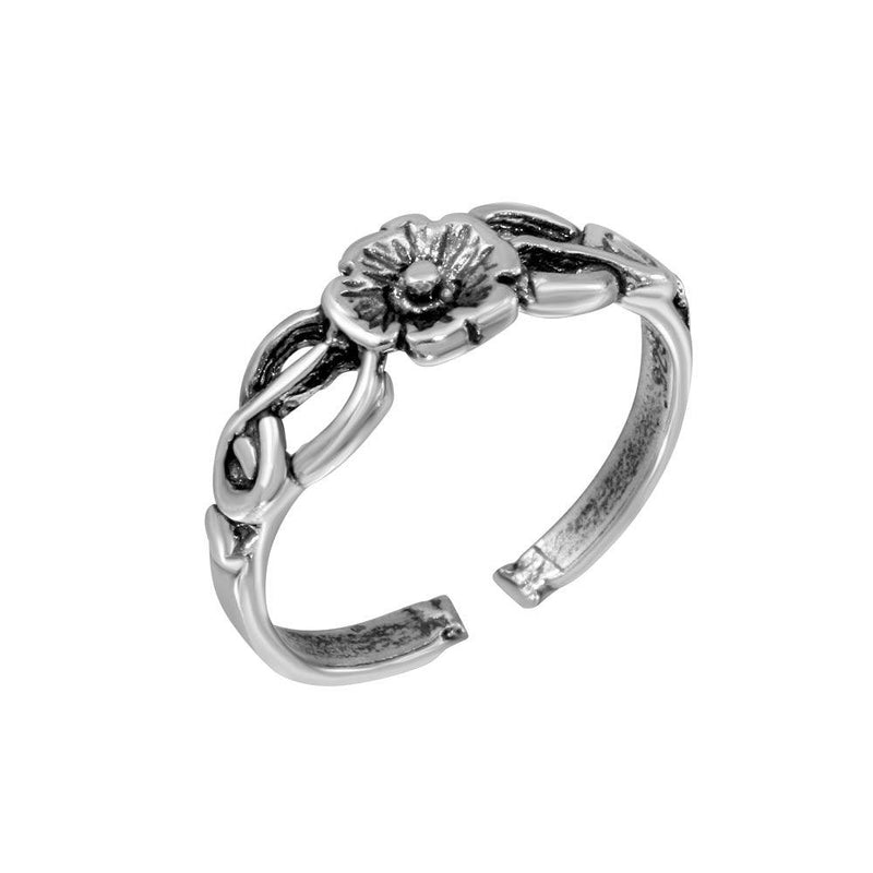 Silver 925 Vine Flower Adjustable Toe Ring - TR160-A | Silver Palace Inc.