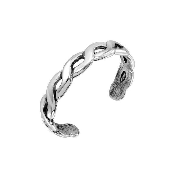 Silver 925 Open Braided Design Adjustable Toe Ring - TR166-A | Silver Palace Inc.