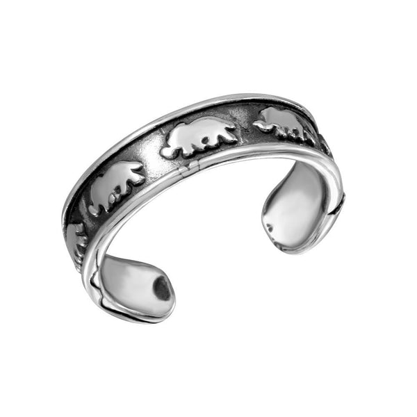 Silver 925 Elephant Adjustable Toe Ring - TR169-A | Silver Palace Inc.
