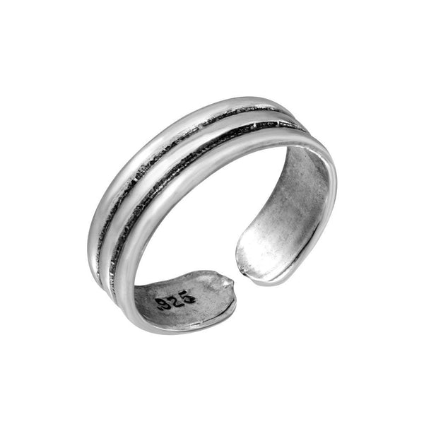 Silver 3 Row Adjustable Toe Ring - TR187-A | Silver Palace Inc.