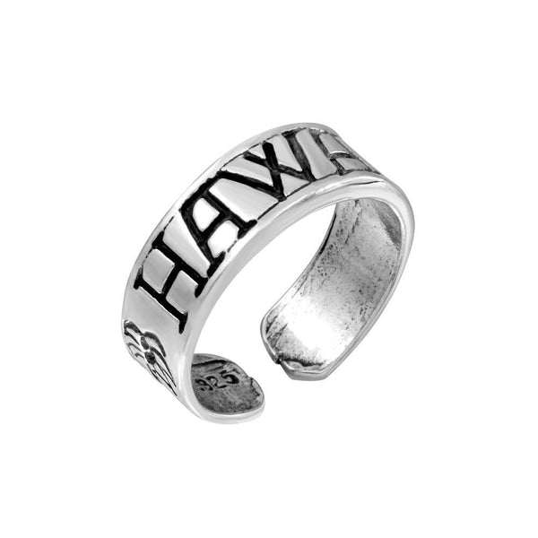 Silver 925 Engraved Hawaii Adjustable Toe Ring - TR188-A | Silver Palace Inc.