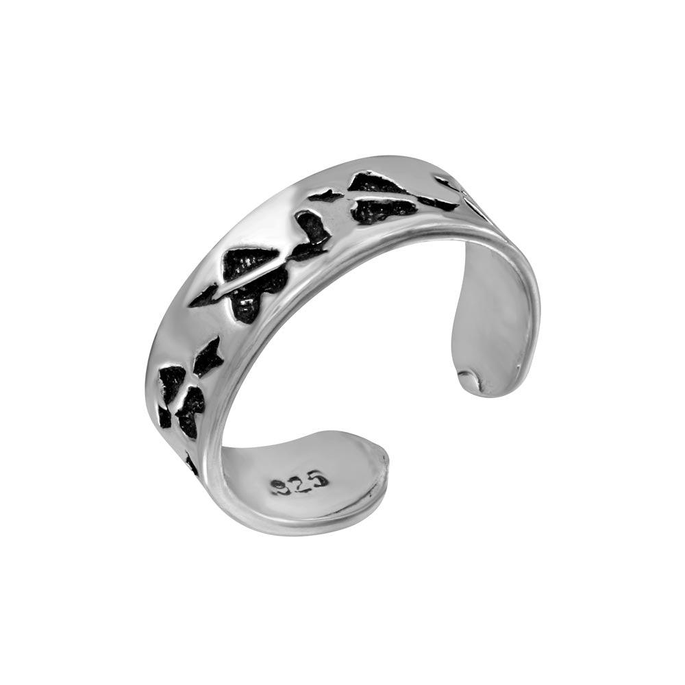 Silver 925 Arrow Heart Toe Ring - TR192-A | Silver Palace Inc.