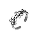 Silver 925 Multi Open Flower Adjustable Toe Ring - TR224-A | Silver Palace Inc.