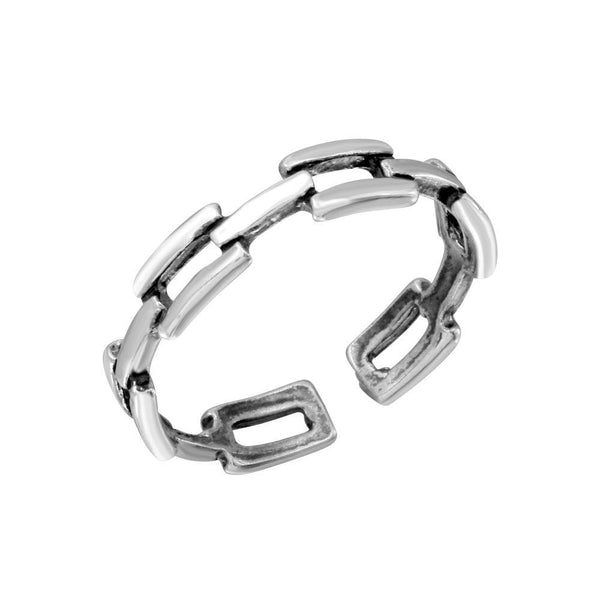 Silver 925 Chain Link Adjustable Toe Ring - TR239-A | Silver Palace Inc.