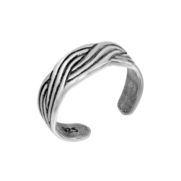 Silver 925 3 Line Butterfly Adjustable Toe Ring - TR275-A | Silver Palace Inc.