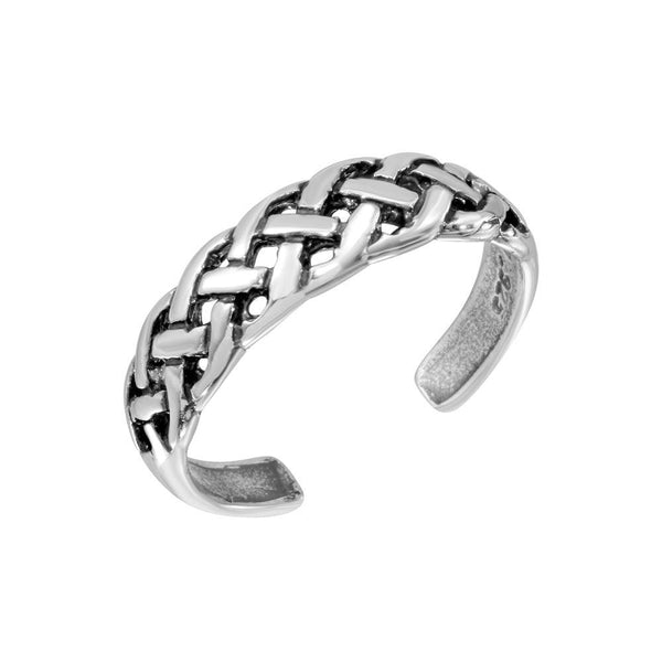 Silver 925 Braided Adjustable Toe Ring - TR293-A | Silver Palace Inc.