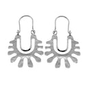 Silver 925 Rhodium Plated Dangling Splatter Earrings - TRE00016 | Silver Palace Inc.