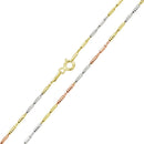 Silver 925 Multi Plated Tube 2 Brite Close FT 030 Chain 1.3mm - CH270 MUL | Silver Palace Inc.