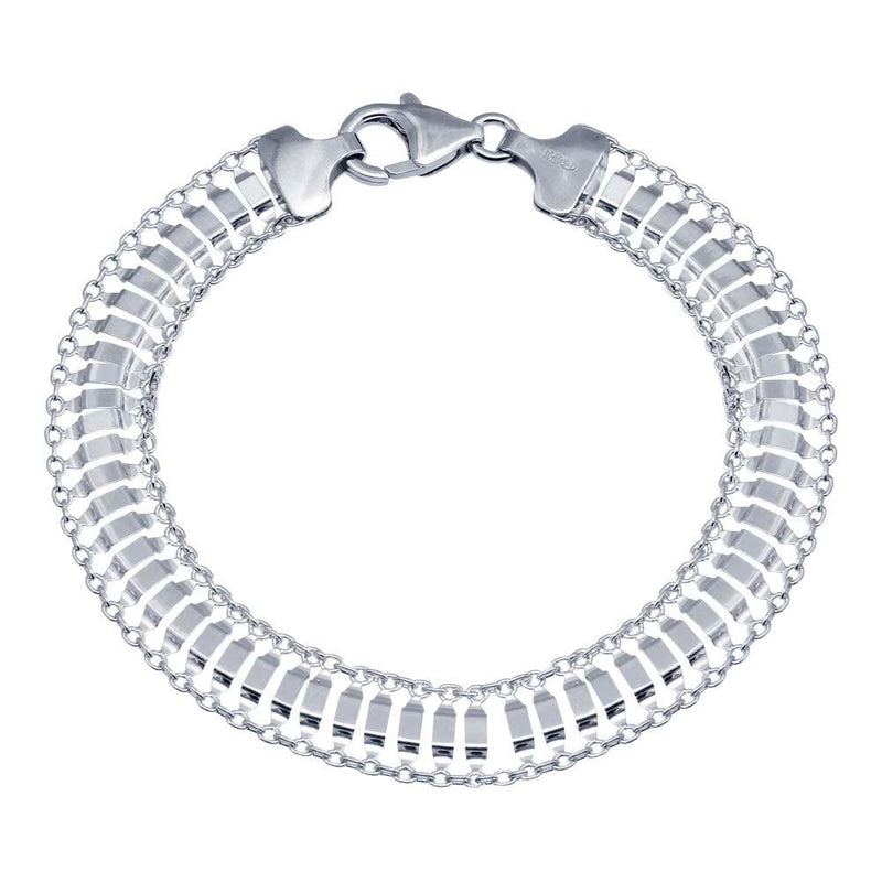 925 Sterling Silver Delicate Flexible Bracelet  - VGB20 | Silver Palace Inc.