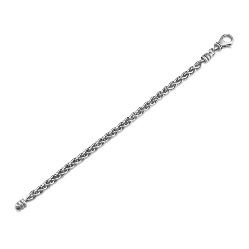 925 Sterling Silver Oxidized Braided Link Bracelet 5.7mm - VGB32 | Silver Palace Inc.