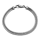 925 Sterling Silver Hand Made Gun Metal Finish Braided Bracelet 5.6mm - VGB4 | Silver Palace Inc.