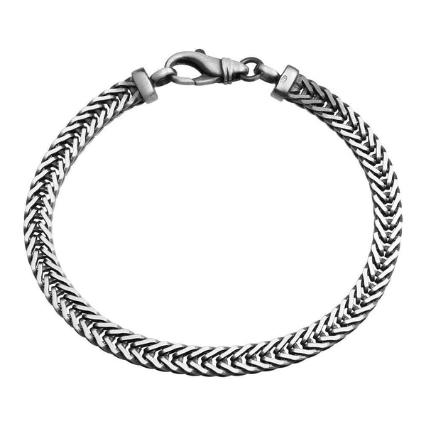 Small Navajo Solid Sterling Silver 3 Row Braid Bracelet