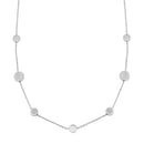 925 7 Disc Sterling Silver Rhodium Plated Necklace - VGC16RH | Silver Palace Inc.