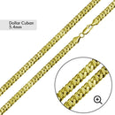 Silver 925 Gold Plated Dollar Miami Cuban Chain 5.4mm - VGC24 GP | Silver Palace Inc.