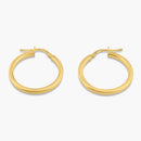 Gold Plated 925 Sterling Silver Silver 2mm Hoop Earring - ARE00026GP