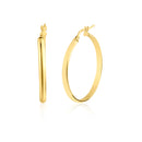 Gold Plated 925 Sterling Silver Silver Dome 3.5mm Hoop Earring - ARE00027GP